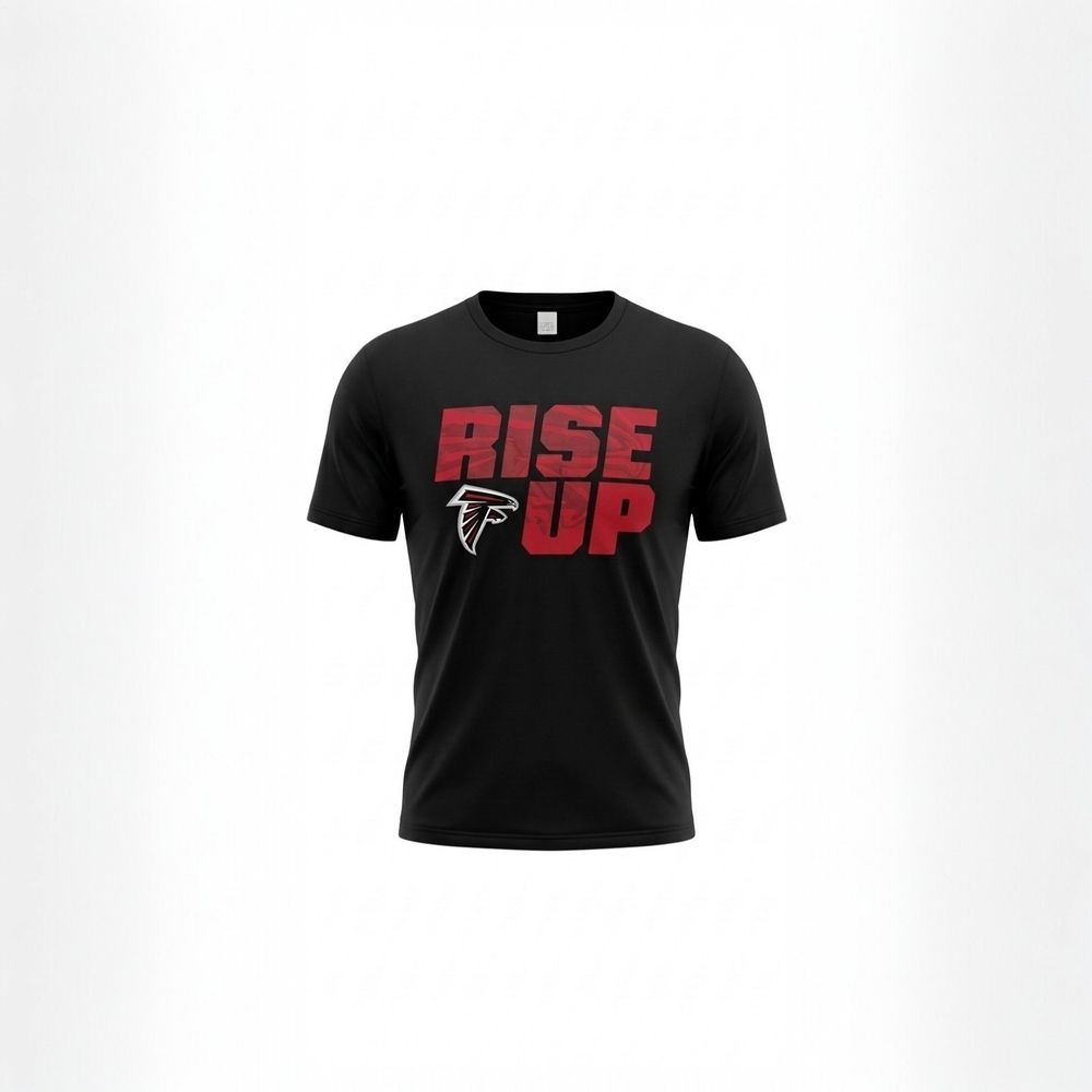 🏈Atlanta Falcons "RISE UP" Black Graphic T-Shirt🏈